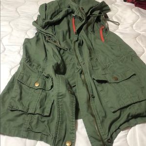 Stitch Fix military vest with hood